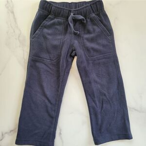 Gymboree 3t navy blue pull on cozy sweatpants couch potato toddler straight leg
